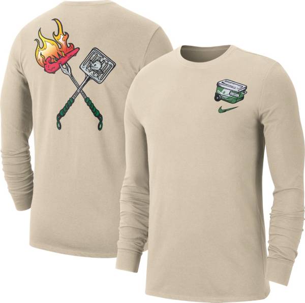 Nike Men's Oregon Ducks Brown Football Tailgate Long Sleeve T-Shirt