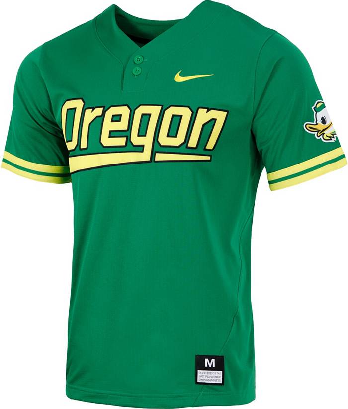 Nike Men's Oregon Ducks Green Dri-Fit Replica Baseball Jersey, XXL