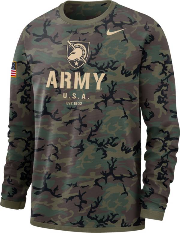 Nike Men's Army West Point Black Knights Camo Military Appreciation Long Sleeve T-Shirt