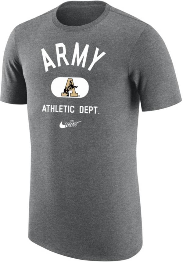 Nike Men's Army West Point Black Knights Grey Tri-Blend Old School Arch T-Shirt product image
