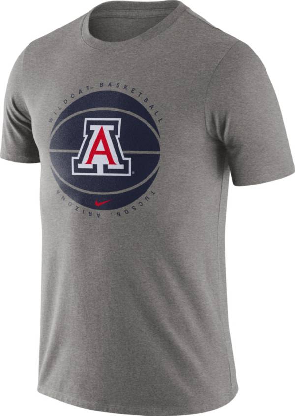 Nike Men's Arizona Wildcats Grey Team Issue Basketball T-Shirt