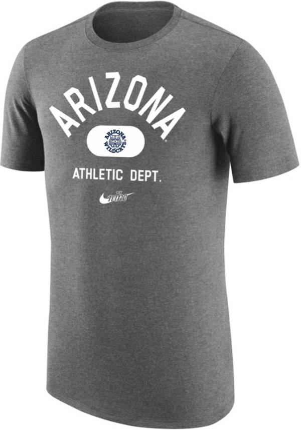 Nike Men's Arizona Wildcats Grey Tri-Blend Old School Arch T-Shirt