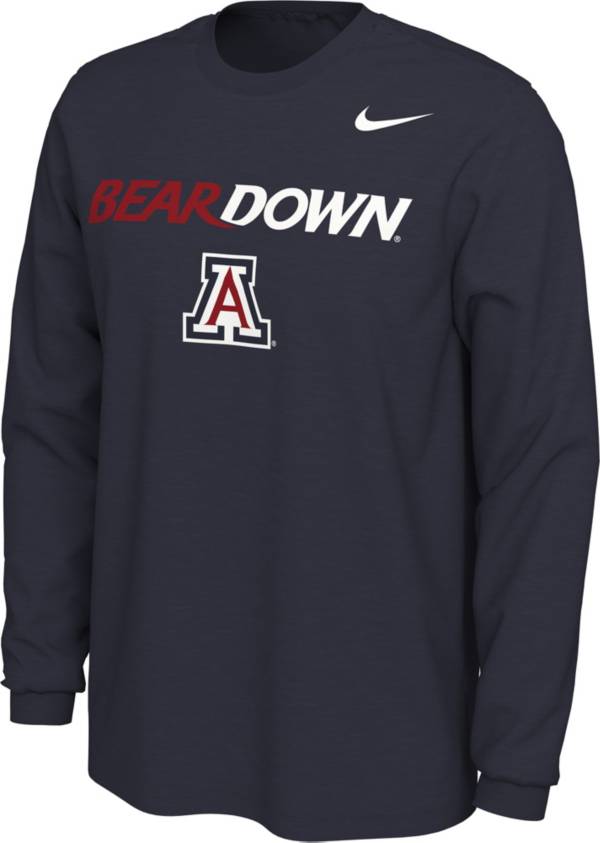 Nike Men's Arizona Wildcats Navy Bear Down Mantra Long Sleeve T-Shirt