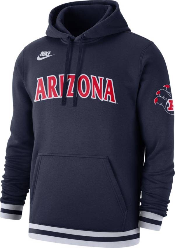 Nike Men's Arizona Wildcats Navy Retro Fleece Pullover Hoodie