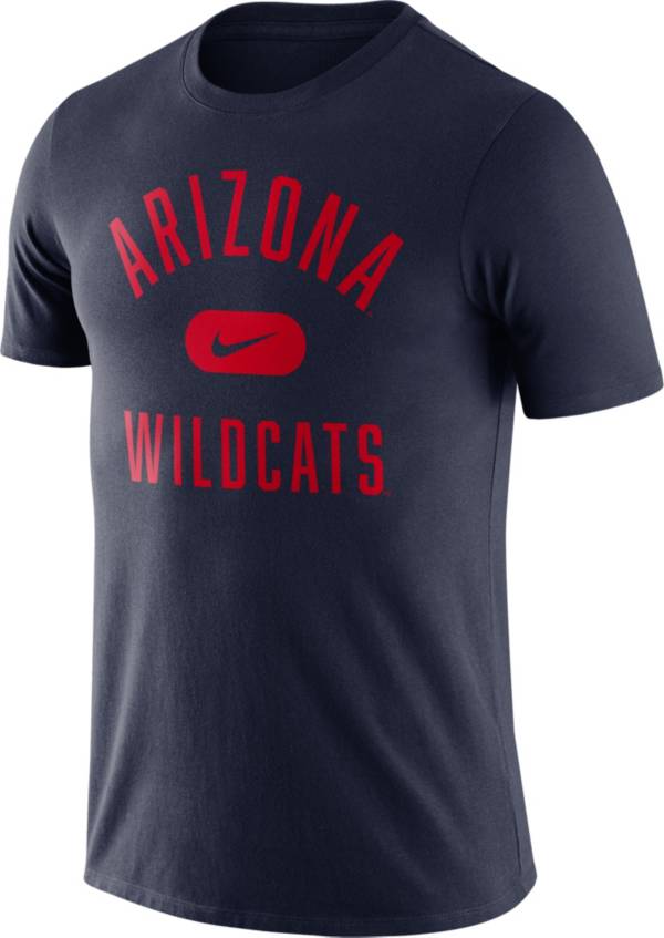 Nike Men's Arizona Wildcats Navy Basketball Team Arch T-Shirt product image