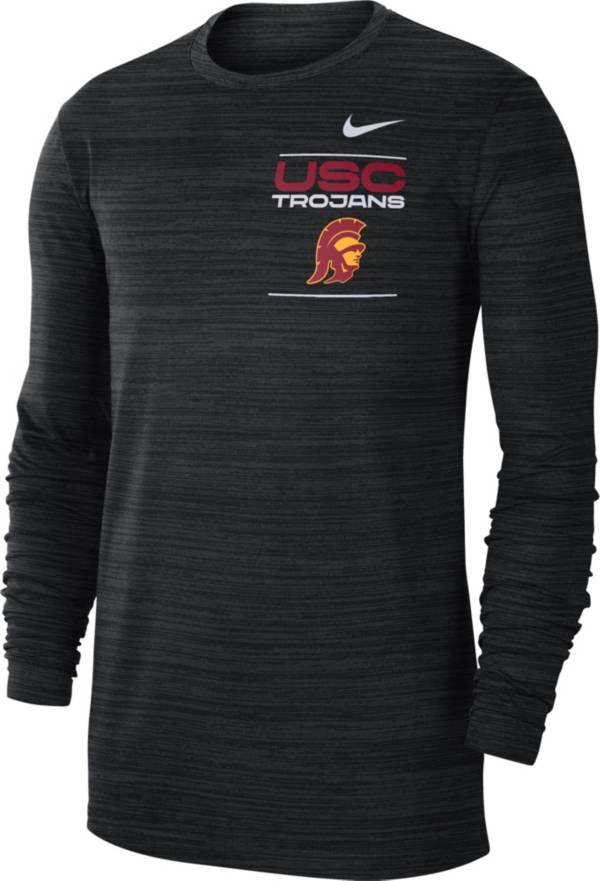 Nike Men's USC Trojans Dri-FIT Velocity Football Sideline Black Long Sleeve T-Shirt product image