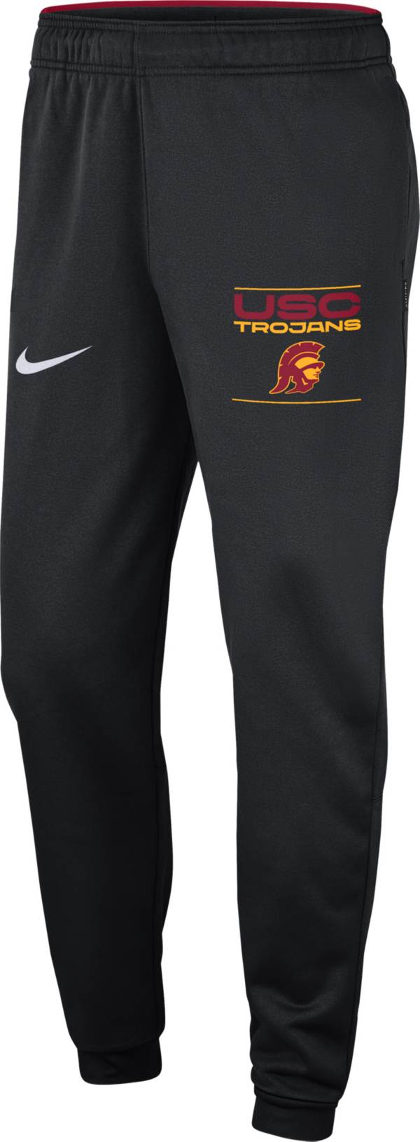 Nike Men's USC Trojans Football Sideline Therma Black Pants