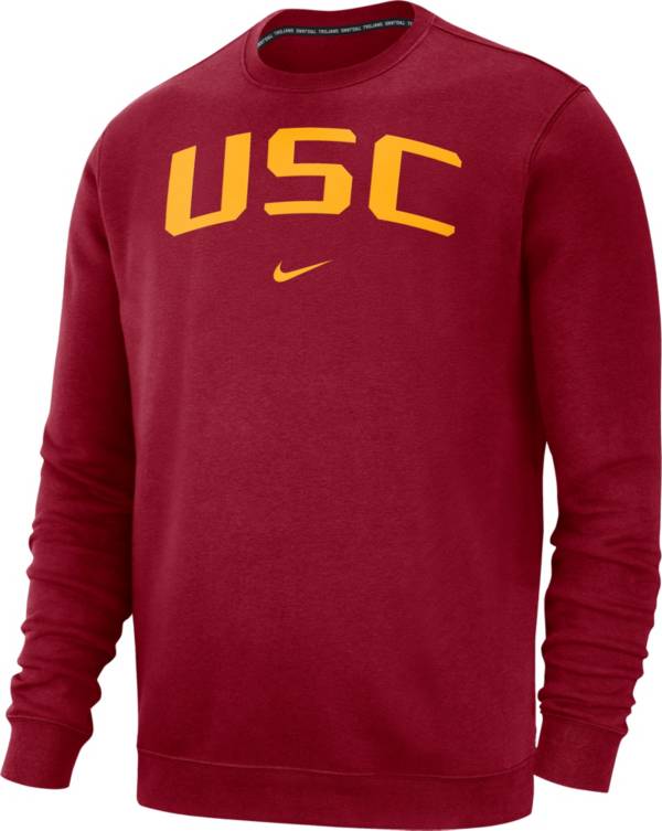 Nike Men's USC Trojans Cardinal Club Fleece Crew Neck Sweatshirt