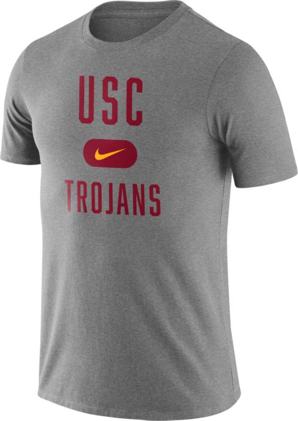 Nike Men's USC Trojans Grey Basketball Team Arch T-Shirt product image