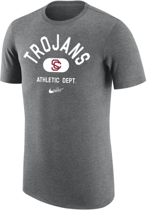 Nike Men's USC Trojans Grey Tri-Blend Old School Arch T-Shirt product image