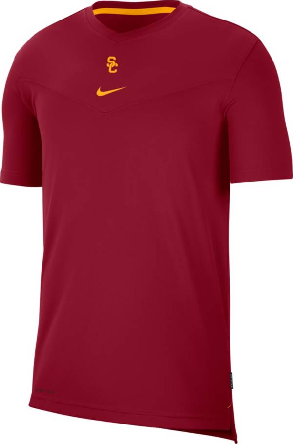 Nike Men's USC Trojans Cardinal Football Sideline Coach Dri-FIT UV T-Shirt product image
