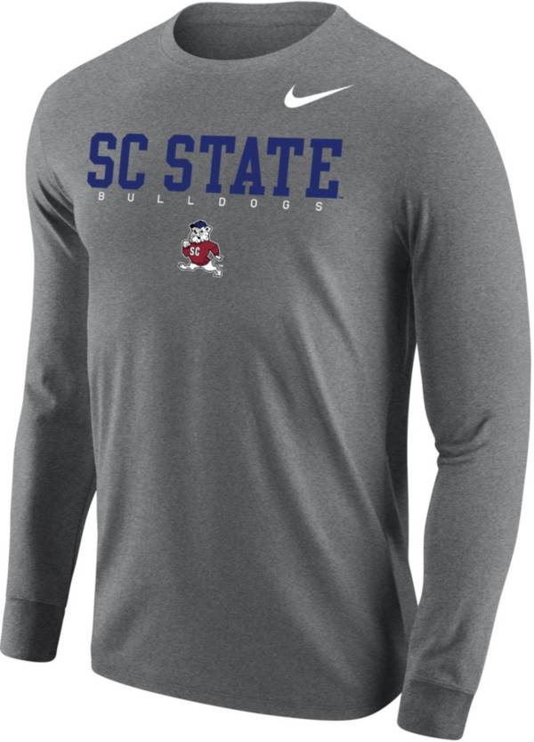 Nike Men's South Carolina State Bulldogs Grey Core Cotton Graphic Long Sleeve T-Shirt product image
