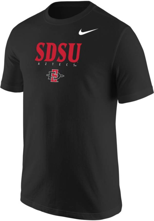 Nike Men's San Diego State Aztecs Core Cotton Graphic Black T-Shirt