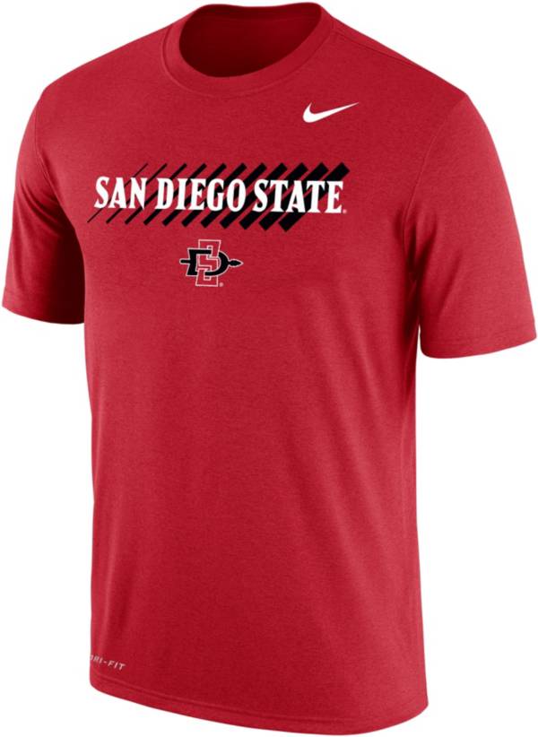 Nike Men's San Diego State Aztecs Scarlet Dri-FIT Cotton T-Shirt