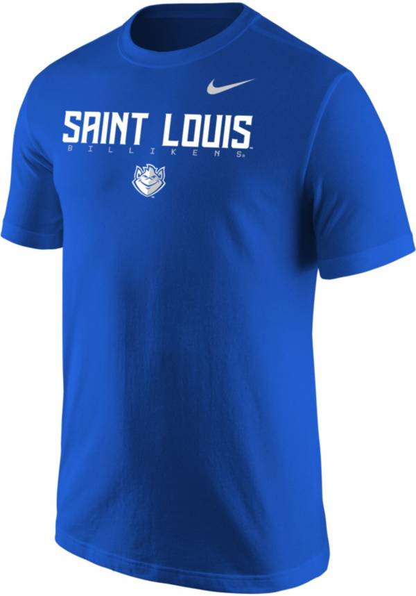 Nike Men's Saint Louis Billikens Blue Core Cotton Graphic T-Shirt