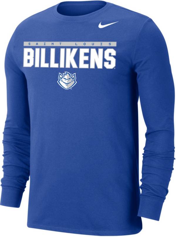 Nike Men's Saint Louis Billikens Blue Dri-FIT Cotton Long Sleeve T-Shirt