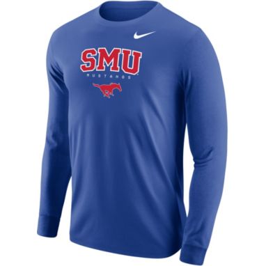 sorry, Nike Men's Southern Methodist Mustangs Blue Core Cotton Graphic Long Sleeve T-Shirt is currently out of stock