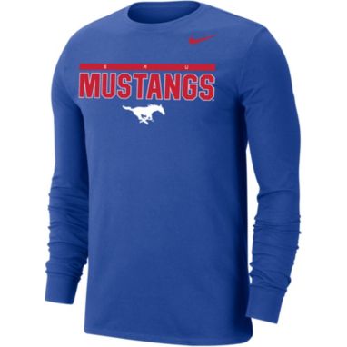 sorry, Nike Men's Southern Methodist Mustangs Blue Dri-FIT Cotton Long Sleeve T-Shirt is currently out of stock