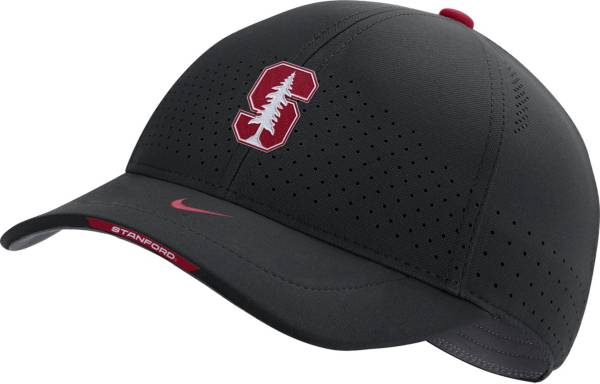 Nike Men's Stanford Cardinal AeroBill Swoosh Flex Classic99 Football Sideline Black Hat