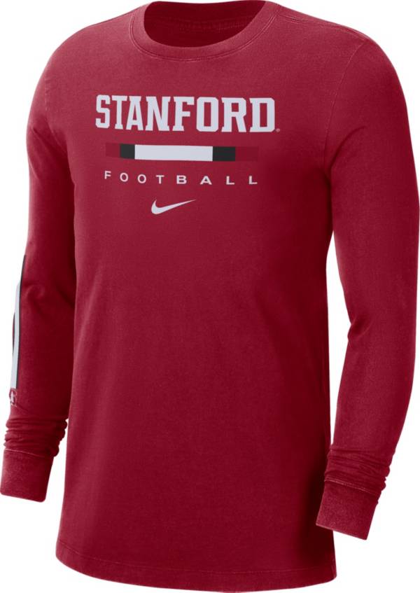Nike Men's Stanford Cardinal Cardinal Football Wordmark Long Sleeve T-Shirt product image