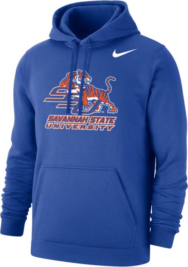 Nike Men's Savannah State Tigers Reflex Blue Club Fleece Pullover Hoodie