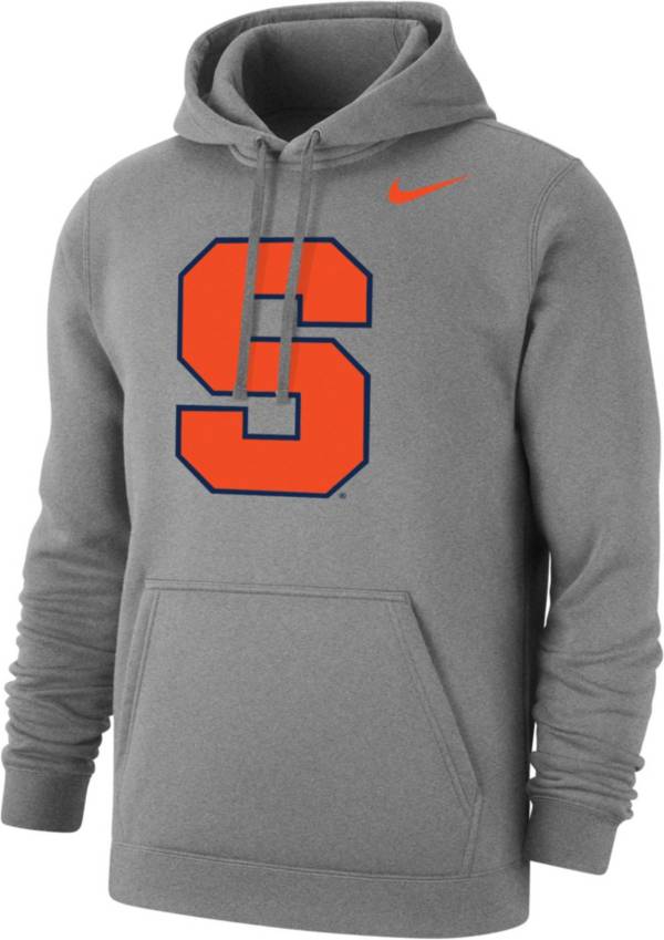 Nike Men's Syracuse Orange Grey Club Fleece Pullover Hoodie