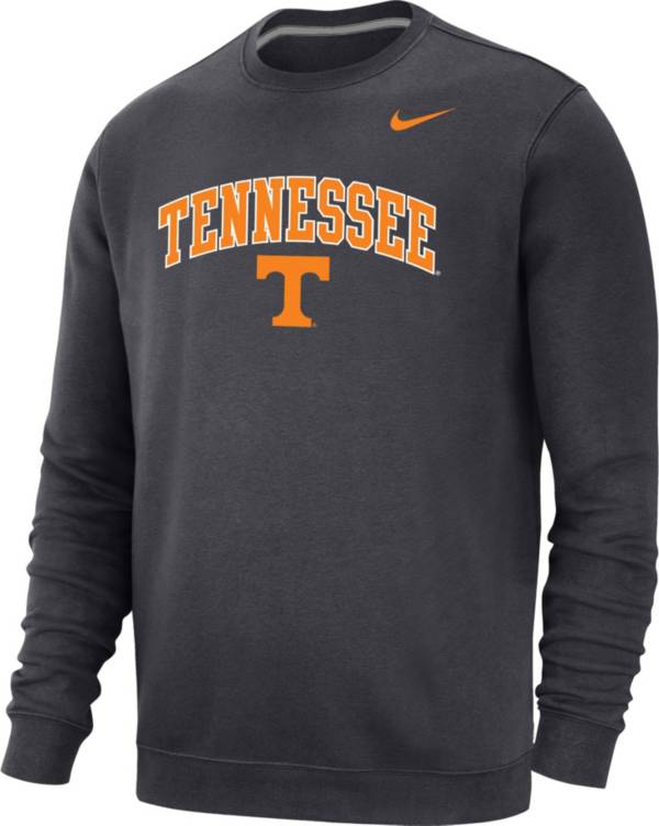 Nike Men's Tennessee Volunteers Grey Club Fleece Crew Neck Sweatshirt