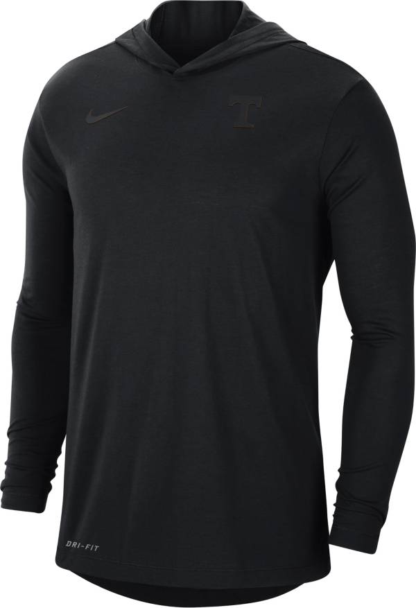 Nike Men's Tennessee Volunteers Black Dri-FIT Vapor Pinnacle Long Sleeve Hoodie T-Shirt