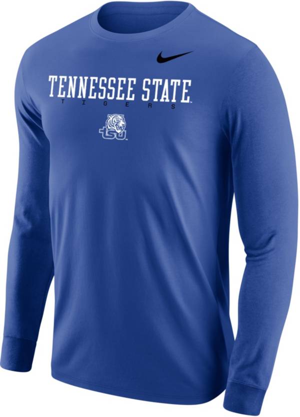 Nike Men's Tennessee State Tigers Royal Blue Core Cotton Graphic Long Sleeve T-Shirt