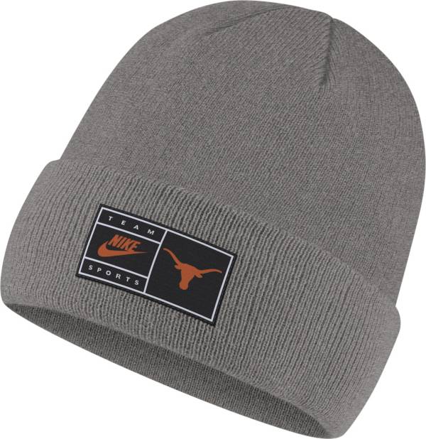 Nike Men's Texas Longhorns Grey Cuffed Knit Beanie