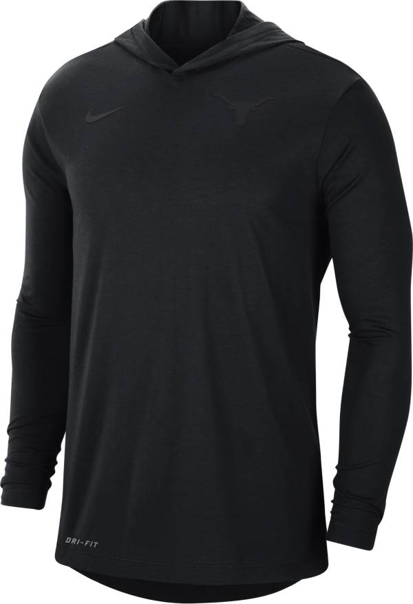 Nike Men's Texas Longhorns Black Dri-FIT Vapor Pinnacle Long Sleeve Hoodie T-Shirt