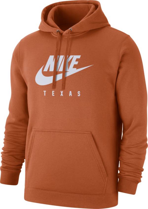 Nike Men's Texas Longhorns Burnt Orange Club Fleece Futura Pullover Hoodie product image