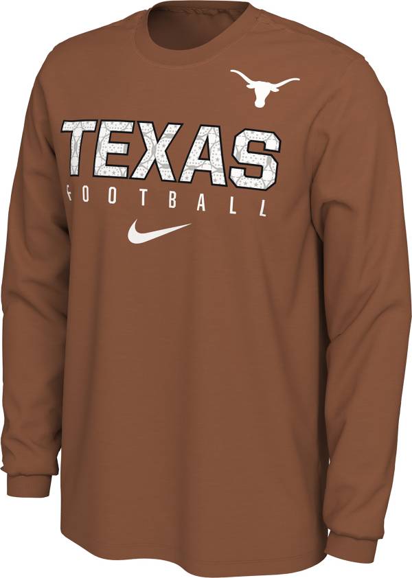 Nike Men's Texas Longhorns Burnt Orange Cotton Football Long Sleeve T-Shirt product image