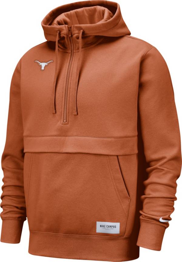 Nike Men s Texas Longhorns Burnt Orange Club Fleece Half Zip