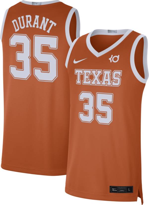 Nike Men s Texas Longhorns Kevin Durant 35 Burnt Orange Limited Basketball Jersey