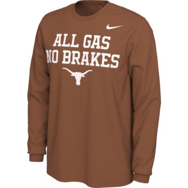 sorry, Nike Men's Texas Longhorns Burnt Orange All Gas No Brakes Mantra Long Sleeve T-Shirt is currently out of stock