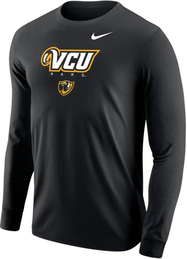 Nike Men's VCU Rams Core Cotton Graphic Black Long Sleeve T-Shirt