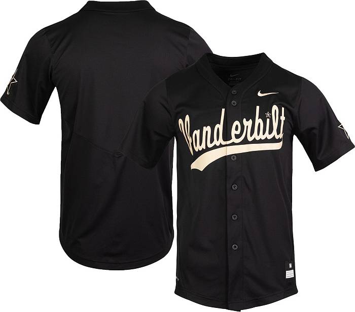 Nike Men's Vanderbilt Commodores Replica Baseball Black Jersey, XXL