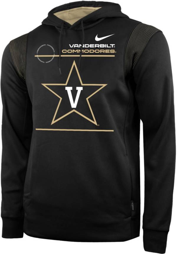 Nike Men's Vanderbilt Commodores Therma Performance Pullover Black Hoodie product image