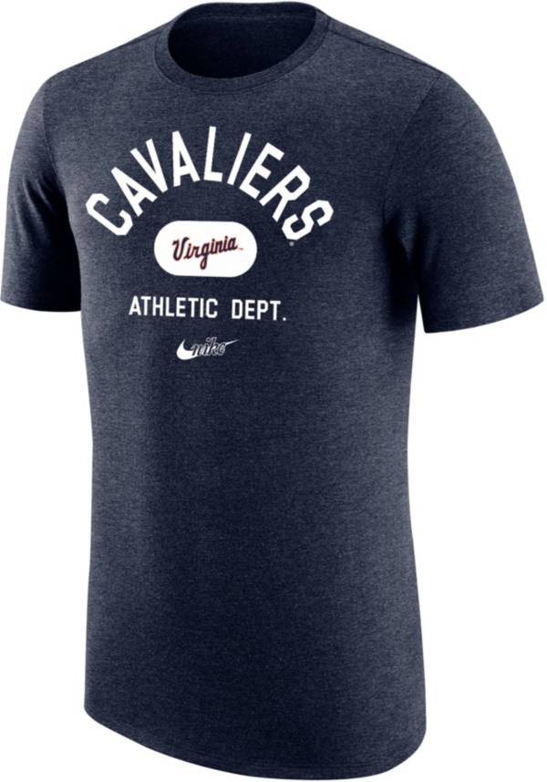 Nike Men's Virginia Cavaliers Blue Tri-Blend Old School Arch T-Shirt product image