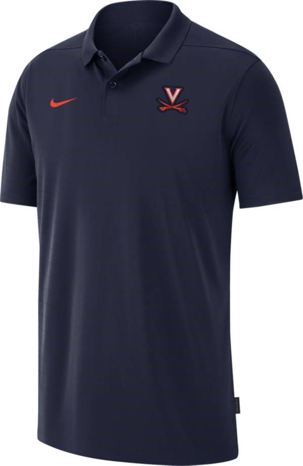 Nike Men's Virginia Cavaliers Blue Football Sideline Victory Polo