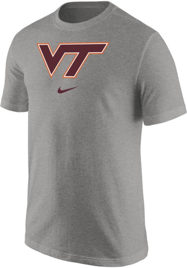 Nike Men's Virginia Tech Hokies Grey Core Cotton Logo T-Shirt product image