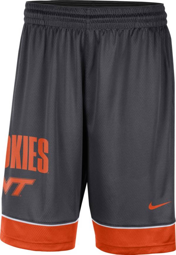 Nike Men's Virginia Tech Hokies Grey Dri-FIT Fast Break Shorts product image