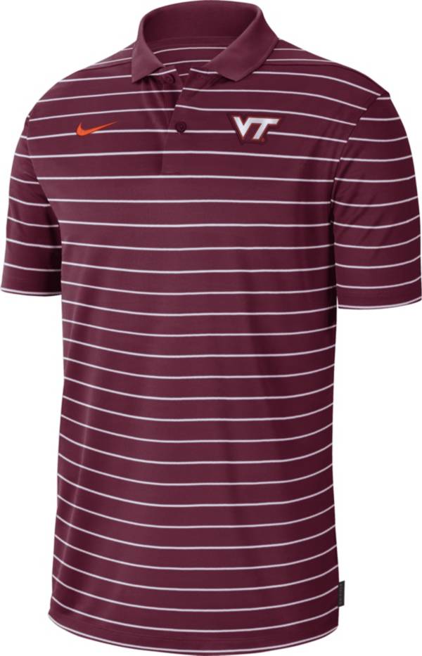 Nike Men's Virginia Tech Hokies Maroon Football Sideline Victory Dri-FIT Polo product image
