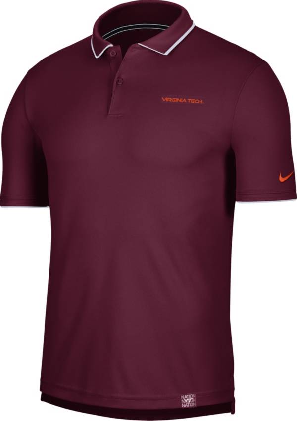 Nike Men's Virginia Tech Hokies Maroon Dri-FIT UV Polo product image