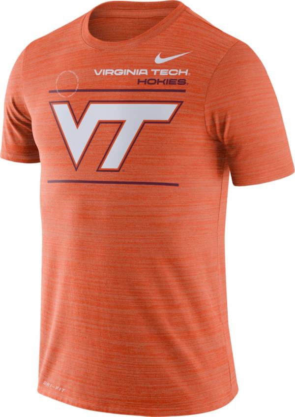 Nike Men's Virginia Tech Hokies Burnt Orange Dri-FIT Velocity Football Sideline T-Shirt