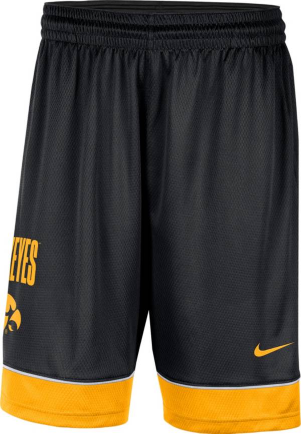 Nike Men's Iowa Hawkeyes Black Dri-FIT Basketball Shorts