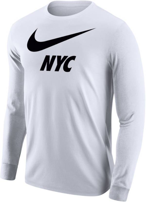 Nike Men's New York City Long Sleeve White T-Shirt product image