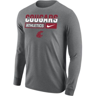sorry, Nike Men's Washington State Cougars Grey Core Cotton Wordmark Long Sleeve T-Shirt is currently out of stock
