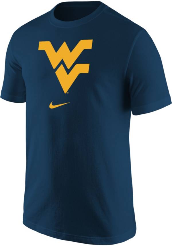 Nike Men's West Virginia Mountaineers Blue Core Cotton Logo T-Shirt product image